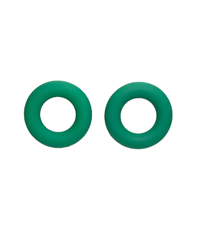 Earrings with simple and color accentuation