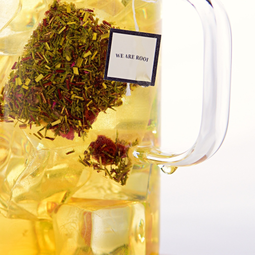Iced peach rooibos tea