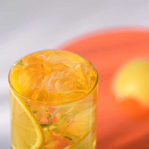 Iced peach rooibos tea