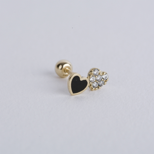 Heart Electronic Display Piercing