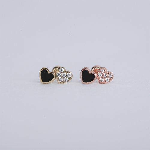 Heart Electronic Display Piercing