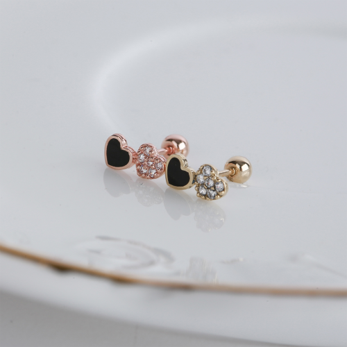 Heart Electronic Display Piercing