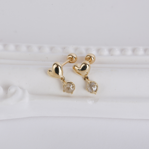 Heart Rough Diamond Drop Piercing