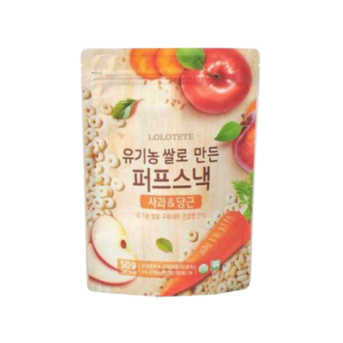 Organic Rice Puff Snack Apple Carrot