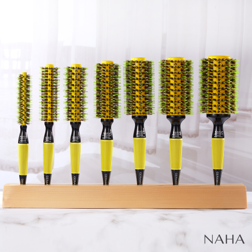 NAHA Ceramic Wood Round Hair Brush