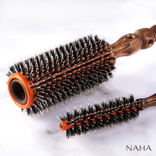 NAHA Ceramic Wooden Round Hair Brush