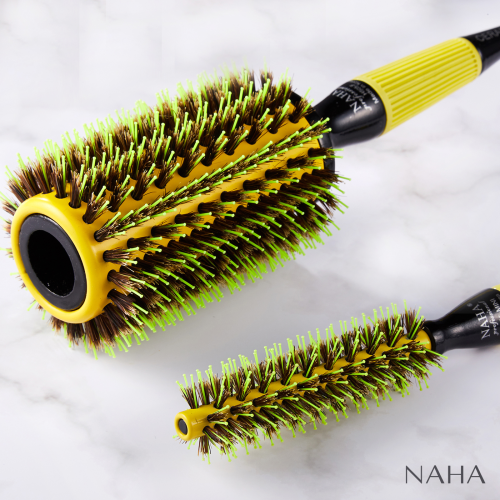 NAHA Ceramic Wood Round Hair Brush