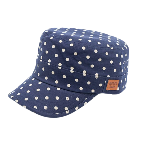 One Tone Dot Pattern Military Cap