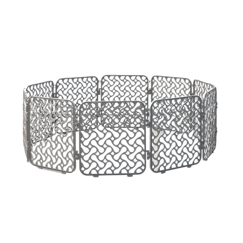 a metal wire basket