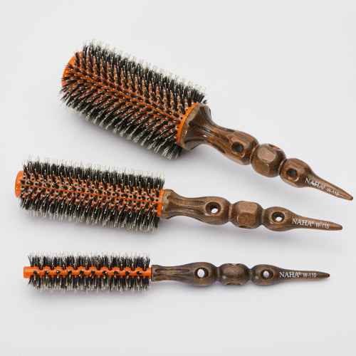 NAHA Ceramic Wooden Round Hair Brush