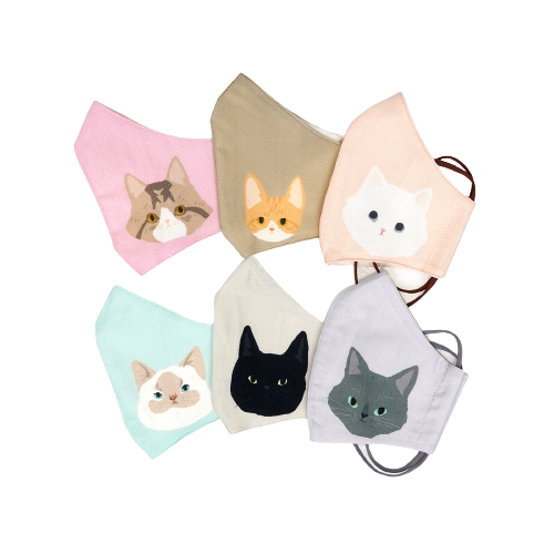 Miojae Cats Illustrated Face Mask Its cute