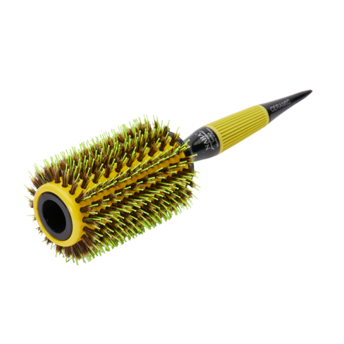 NAHA Ceramic Hair Brush (H505A~H505F)
   Natural boar bristles
   Heat-resistant nylon pins
   Aluminum & Ceramic barrel
   Far-infrared effects
   Silver nano antibacterial effects