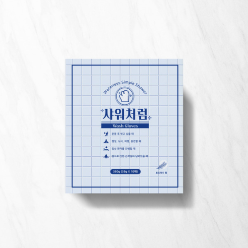 Glovetype waterless cleaning tissue