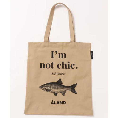 ALAND FISH GRAPHIC ECO BAG BEIGE