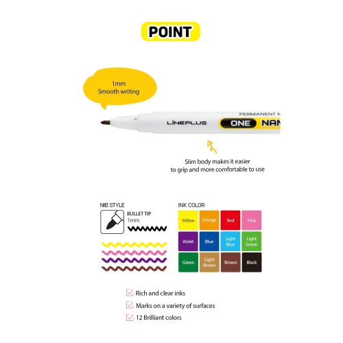 One Namepen 12 Colors
