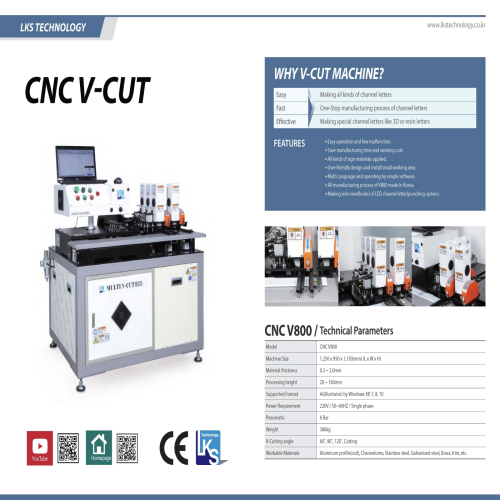Vcut Machine for LED Channel Letter