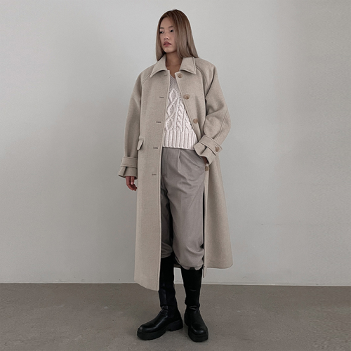 Haze Oversize Wool Coat Oatmeal