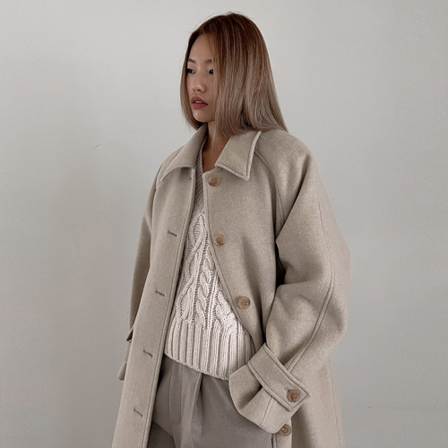 Haze Oversize Wool Coat Oatmeal