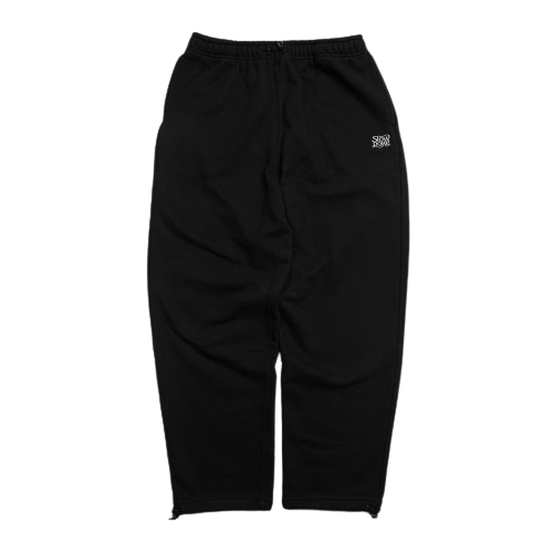 Mountain Logo Loose Fit Sweat Pants Black