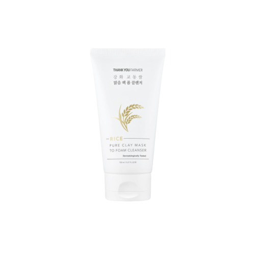Clay mask changes to foam cleanser to remove 