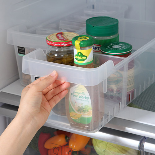 Plastic Storage Bins Stackable Refrigerator Organi