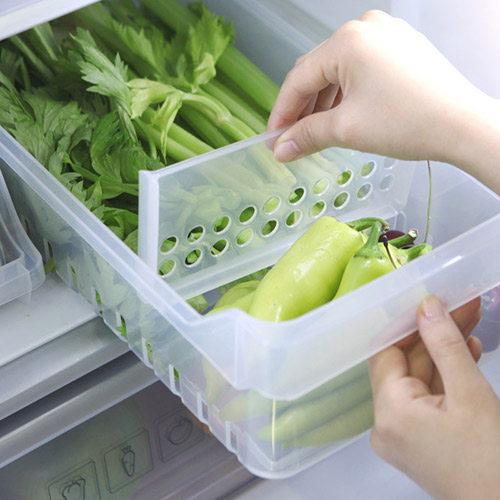 Plastic Storage Bins Stackable Refrigerator Organi