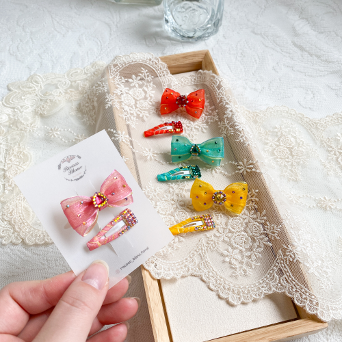 BONBON Handmade dog hair snap pin on the waterproo