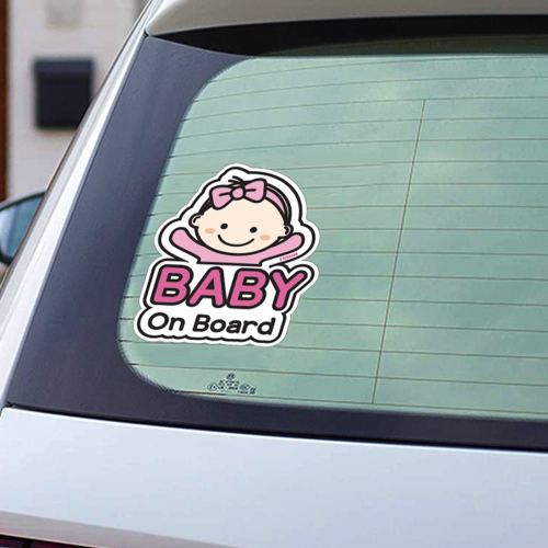 baby on board girl sticker