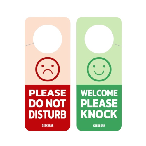  GEEKBEAR Do Not Disturb Door Hanger Sign