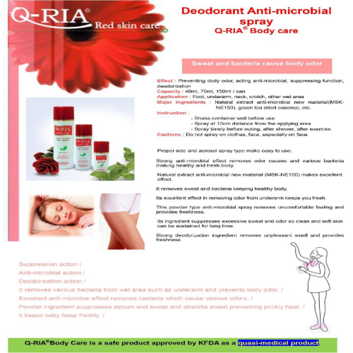 Deodorant (Body care spray)