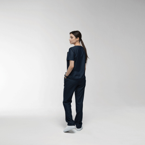 ATVLO PRIMO Lucy  Denim Scrub Top