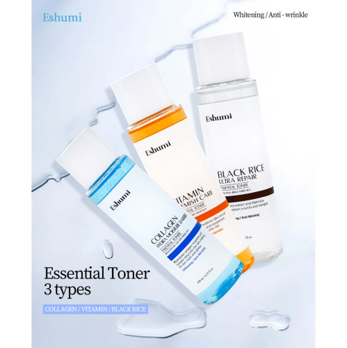 Essential Toner 3type Collagen Vitamin Black rice