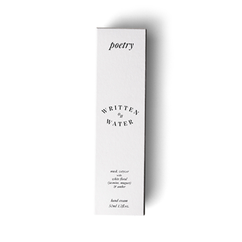 poetry hand cream box