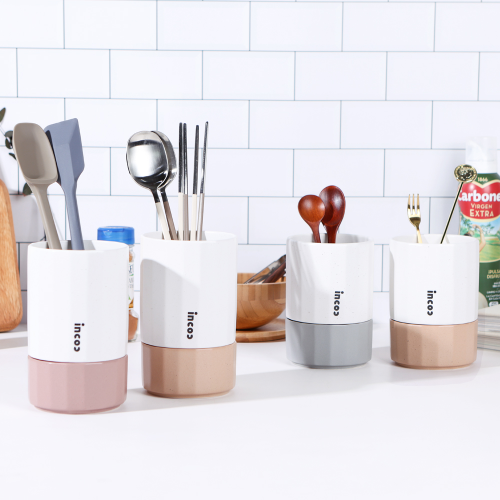 Incoc Ceramic Draining Tableware Cutlery Box Pink 