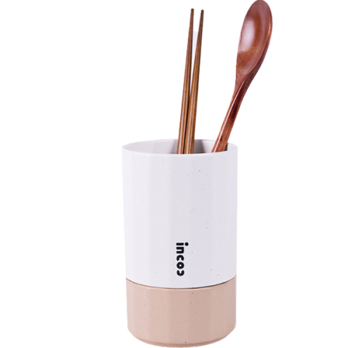 Incoc Ceramic Draining Tableware Cutlery Box Brown