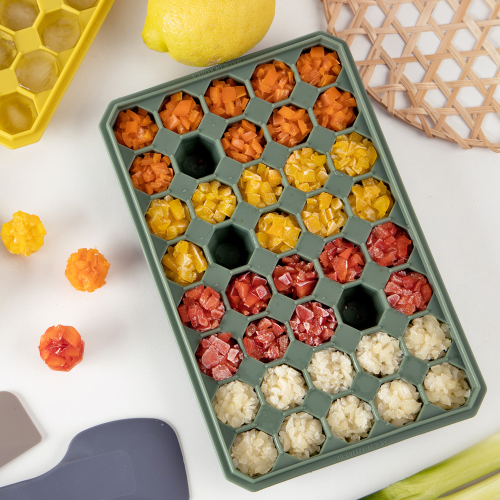 Incoc Silicone Diamond Ice Tray 40 Ice Olive Green