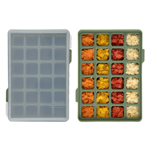 Incoc Silicone Cube Ice Tray 24 Ice Olive Green