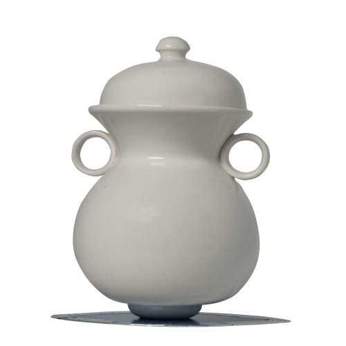 Korean Ceramics Roly Poly Ashtray White Color