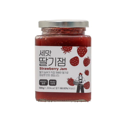 Three Flavors of Strawberry Jam 580g