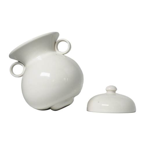 Korean Ceramics Roly Poly Ashtray White Color