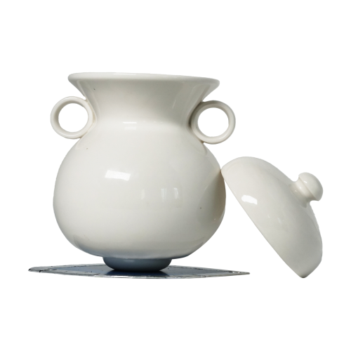 Korean Ceramics Roly Poly Ashtray White Color