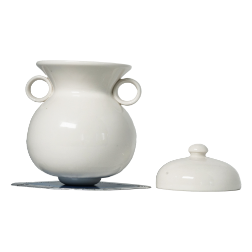 Korean Ceramics Roly Poly Ashtray White Color