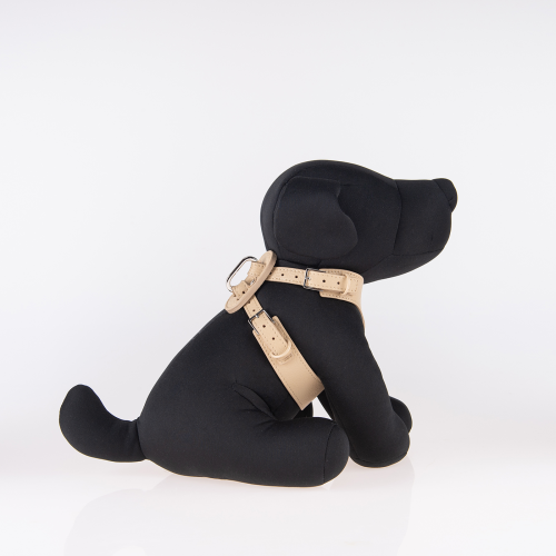 Puppy Zone Leather Harness Beige
