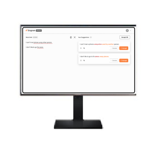 AI English Grammar Checker and Proofreader Engram