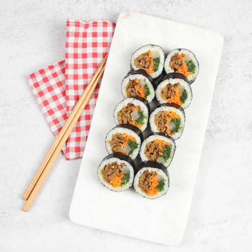 Mushroom Japchae Vegan Kimbap