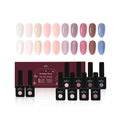 Gold Luz Beautique Syrup Gel Nail Polish Set