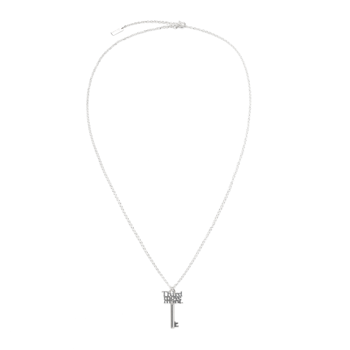 Easy Logo Key Pendant Silver