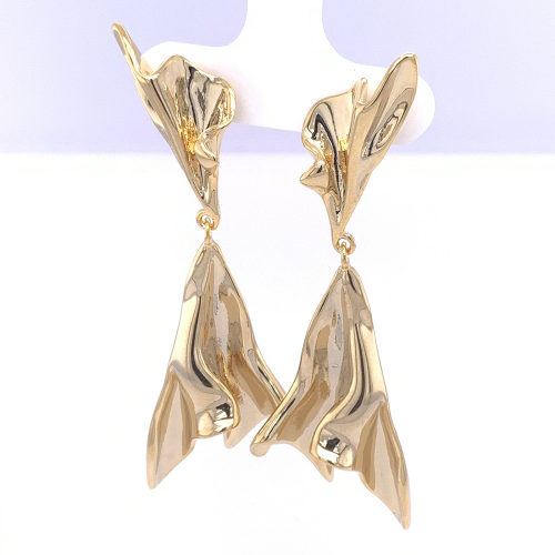 Crumpled drop earrings E7360