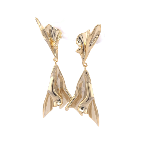 Crumpled drop earrings E7360