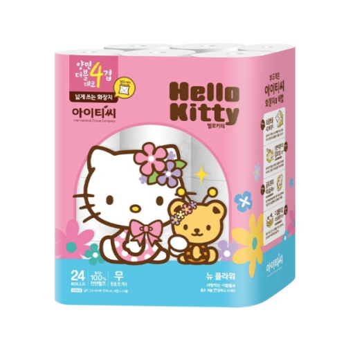 Hello Kitty Flower 24 rolls 4 ply toilet tissue